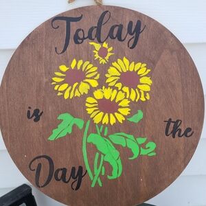 Sunflower Wall Decor with Inspirational Quote